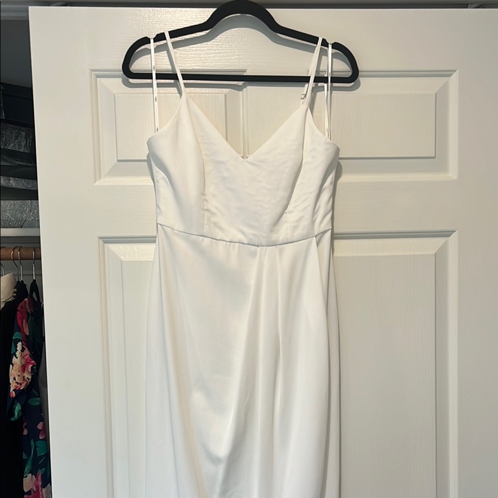 Lulu's Reinette White Midi Dress